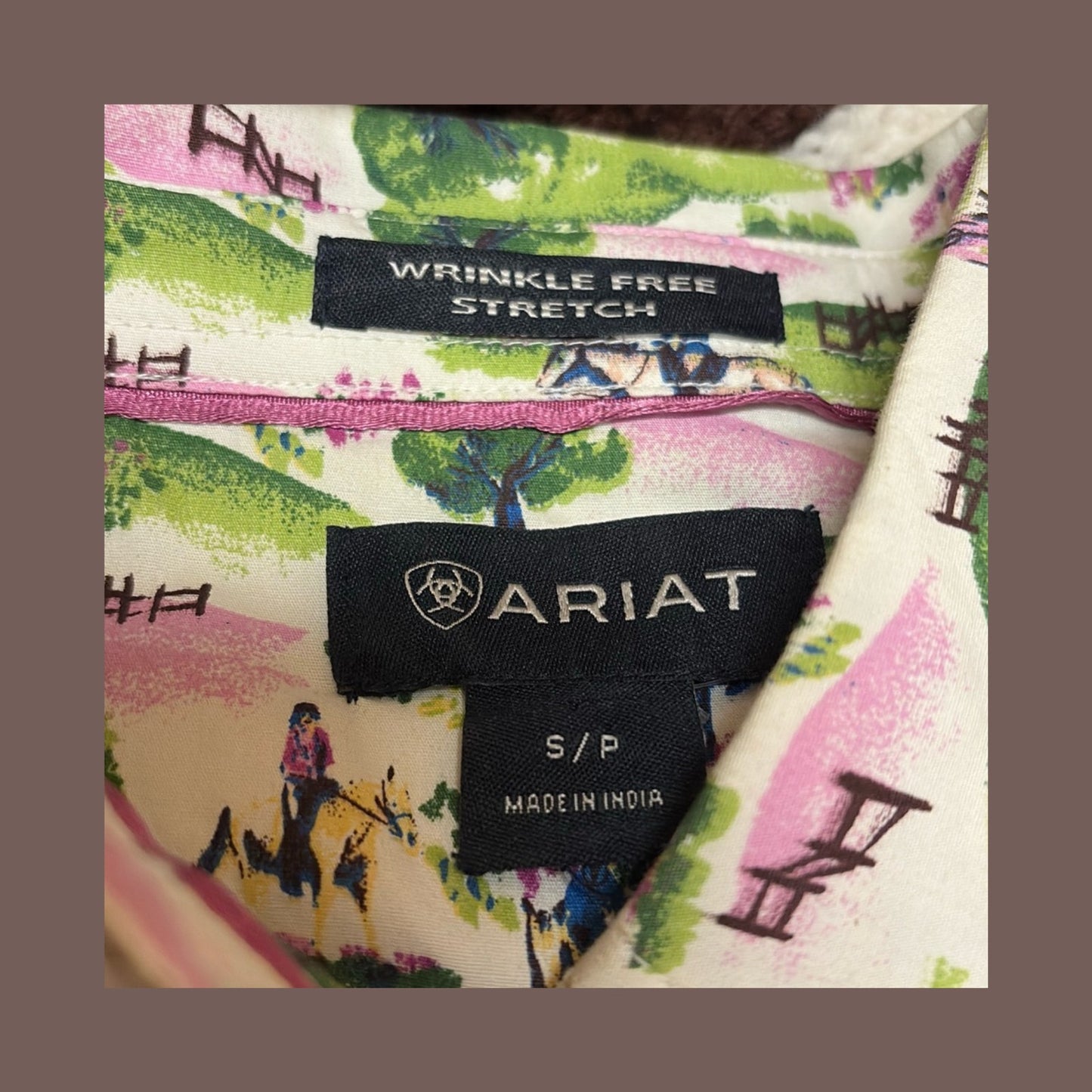 Vintage Ariat Equestrian Print Shirt – 2010s Maximal Western