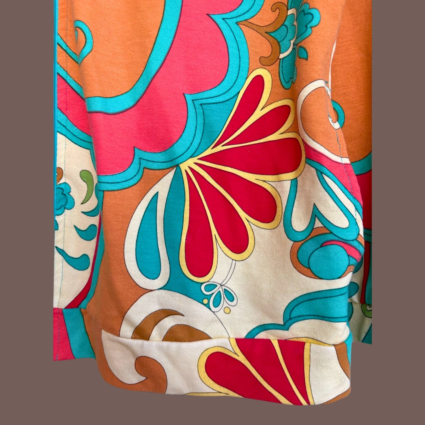 Vintage Mirror Image Psychedelic Zip-Up – Y2K Mod Rave