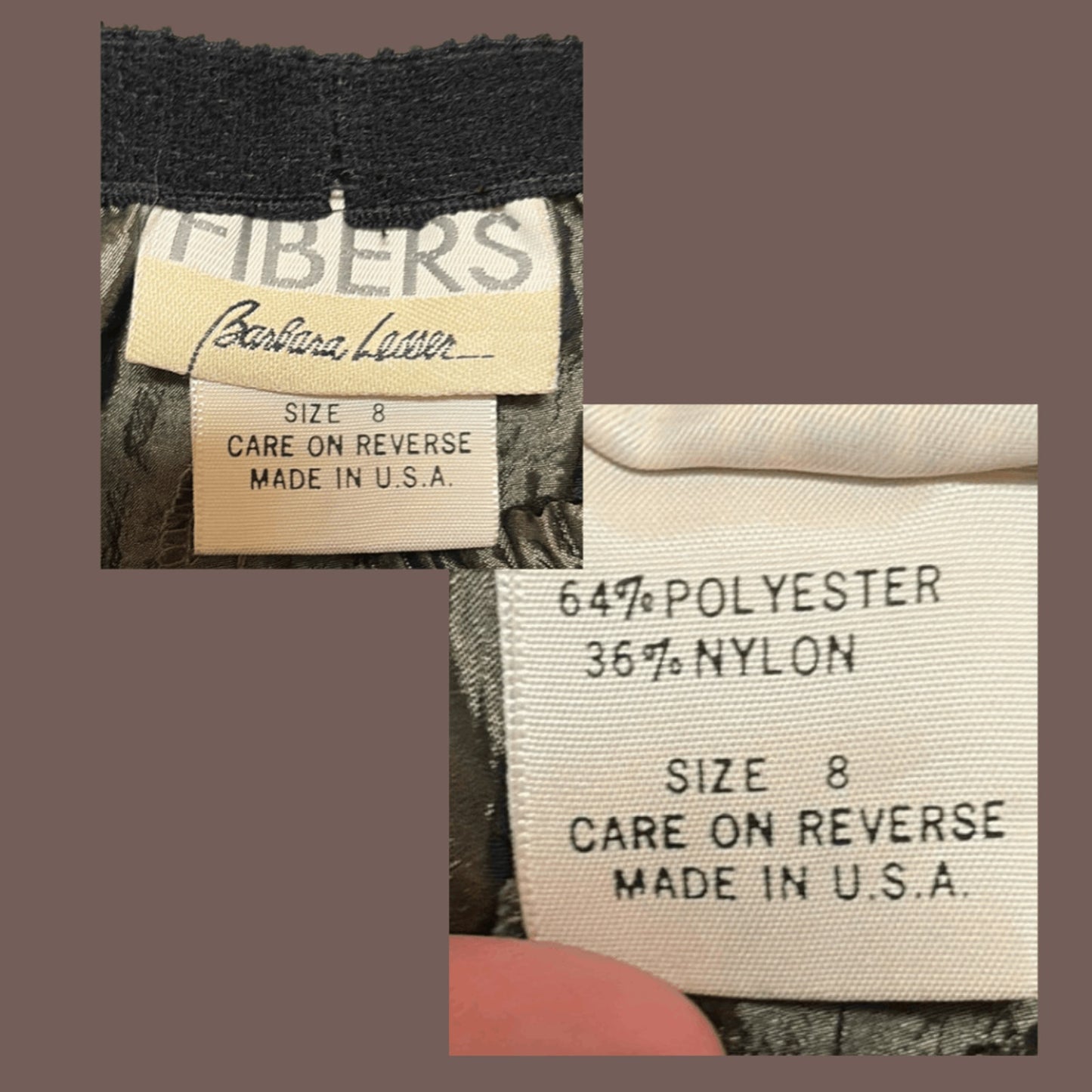 Vintage Barbara Lesser Draped Skort – Metallic Artwear Archive