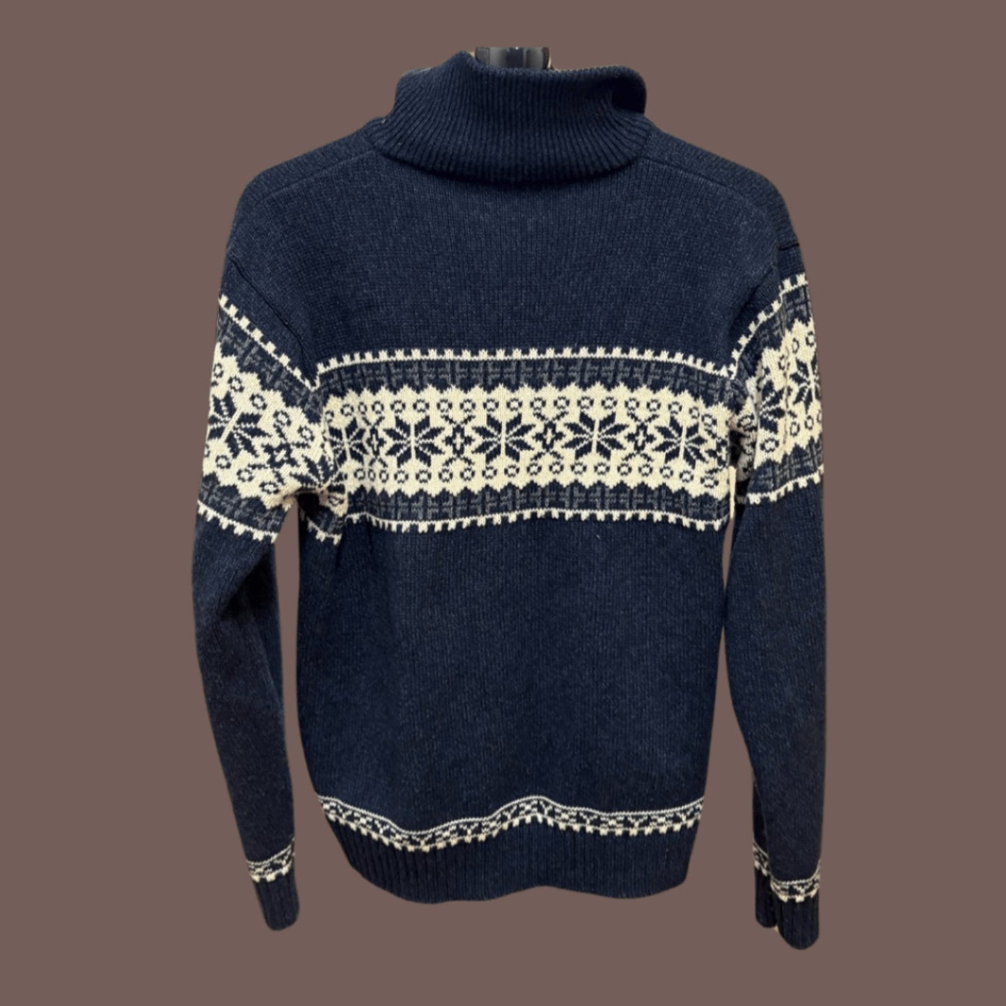 Vintage Nordic Fair Isle Zip-Up Sweater – Y2K Après-Ski