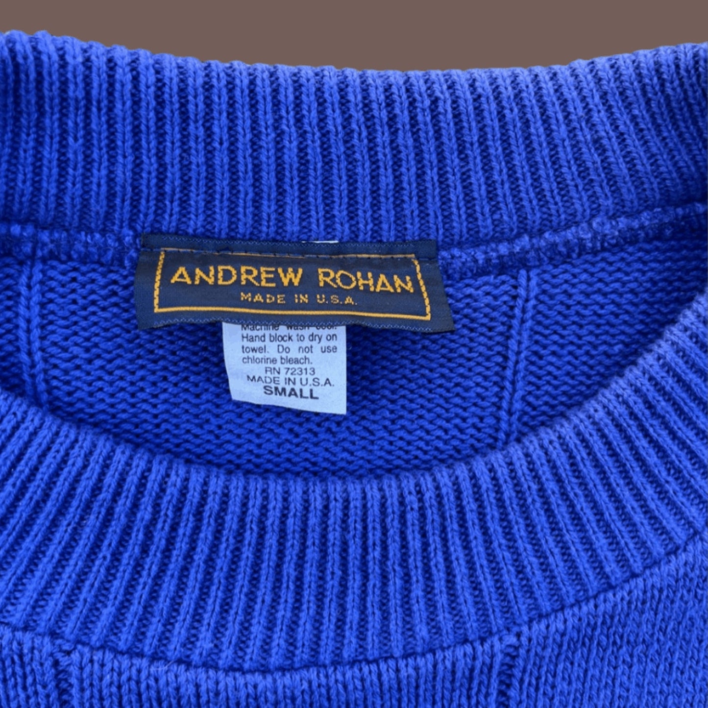 Vintage Andrew Rohan NAU Knit Sweater – 90s Preppy Sportswear
