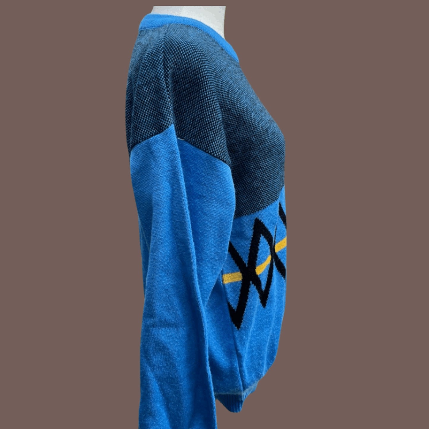 Vintage Snuggler Zigzag Knit Sweater – 70s Retro Mod Energy