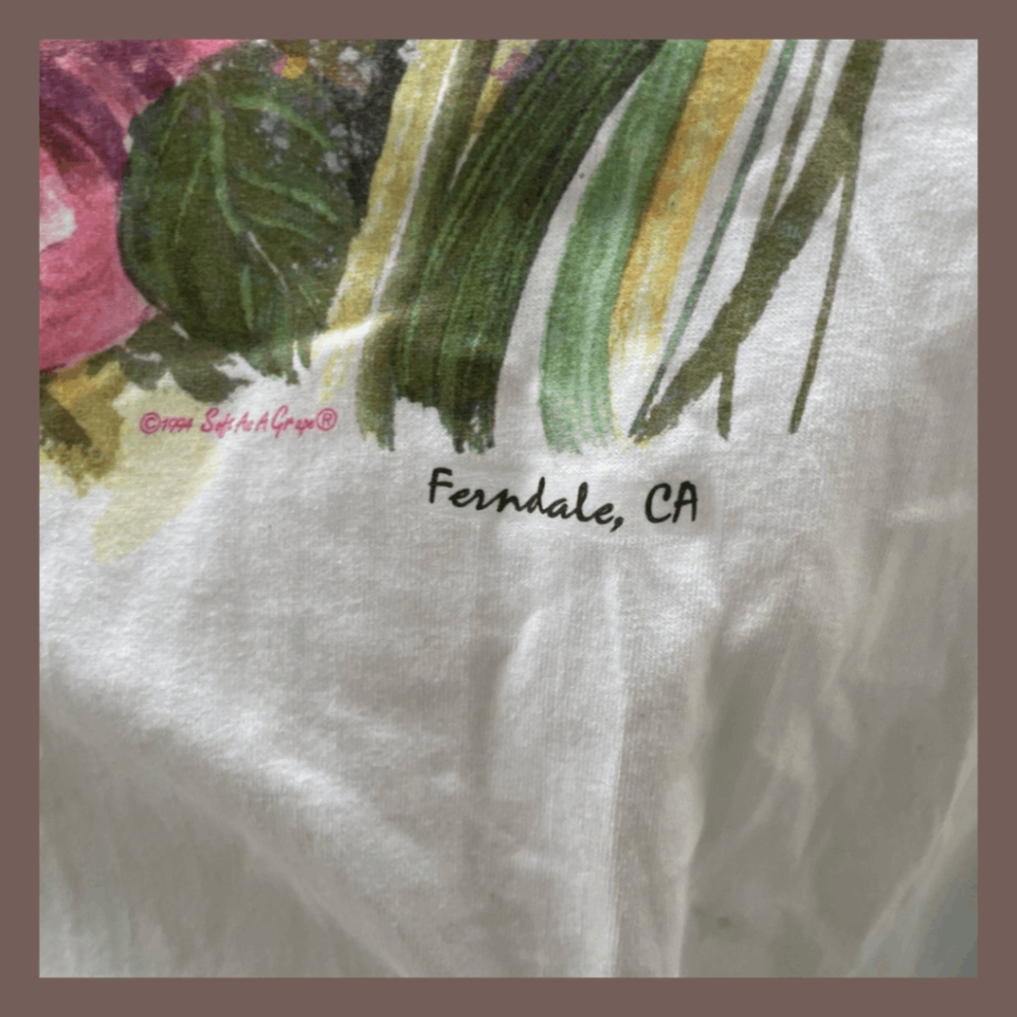 Vintage Debra Rudderforth Floral Art Tee – 90s Limited Additions Deadstock