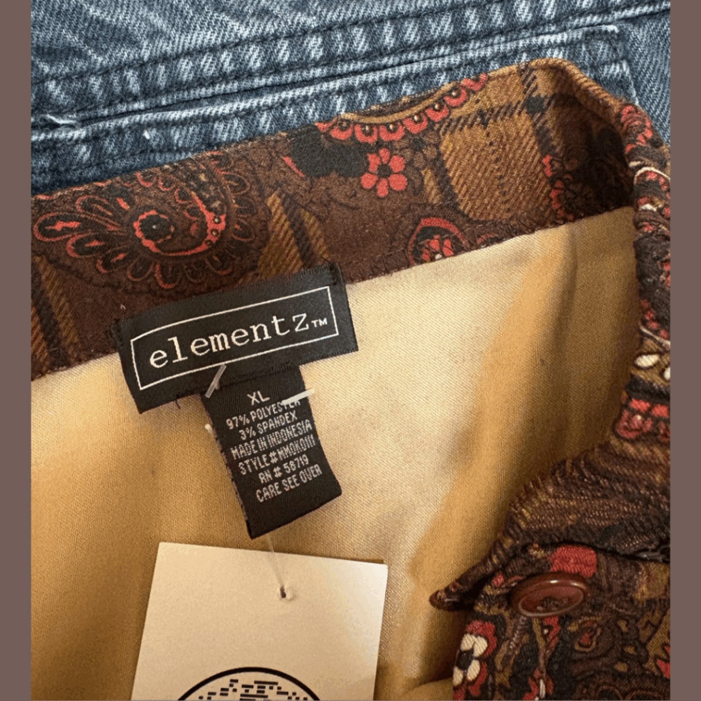 Vintage Elementz Paisley A-Line Midi Skirt – 70s Fall Boho