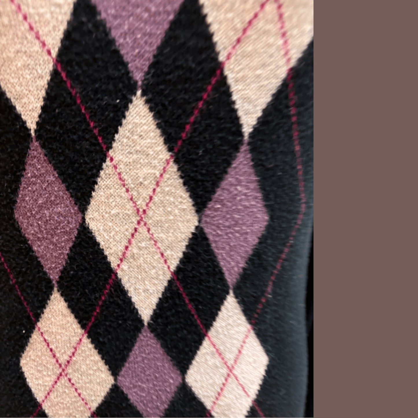 Vintage Merona Argyle Knit Sweater – Y2K Academia