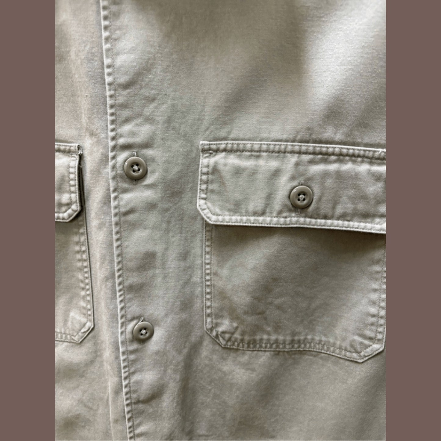 H&M Olive Cotton Shacket – Minimalist Layering Essential