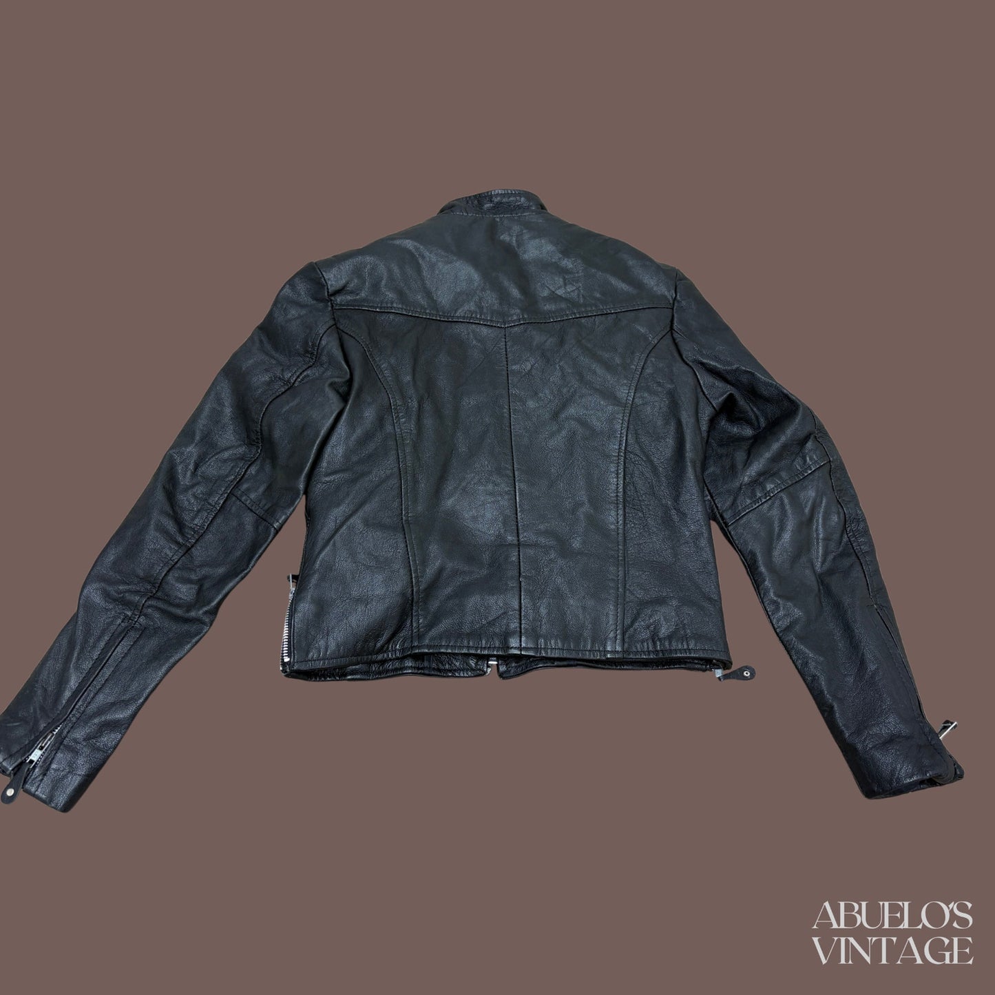 Vintage Hudson Leather Cropped Moto Jacket – 90s Biker