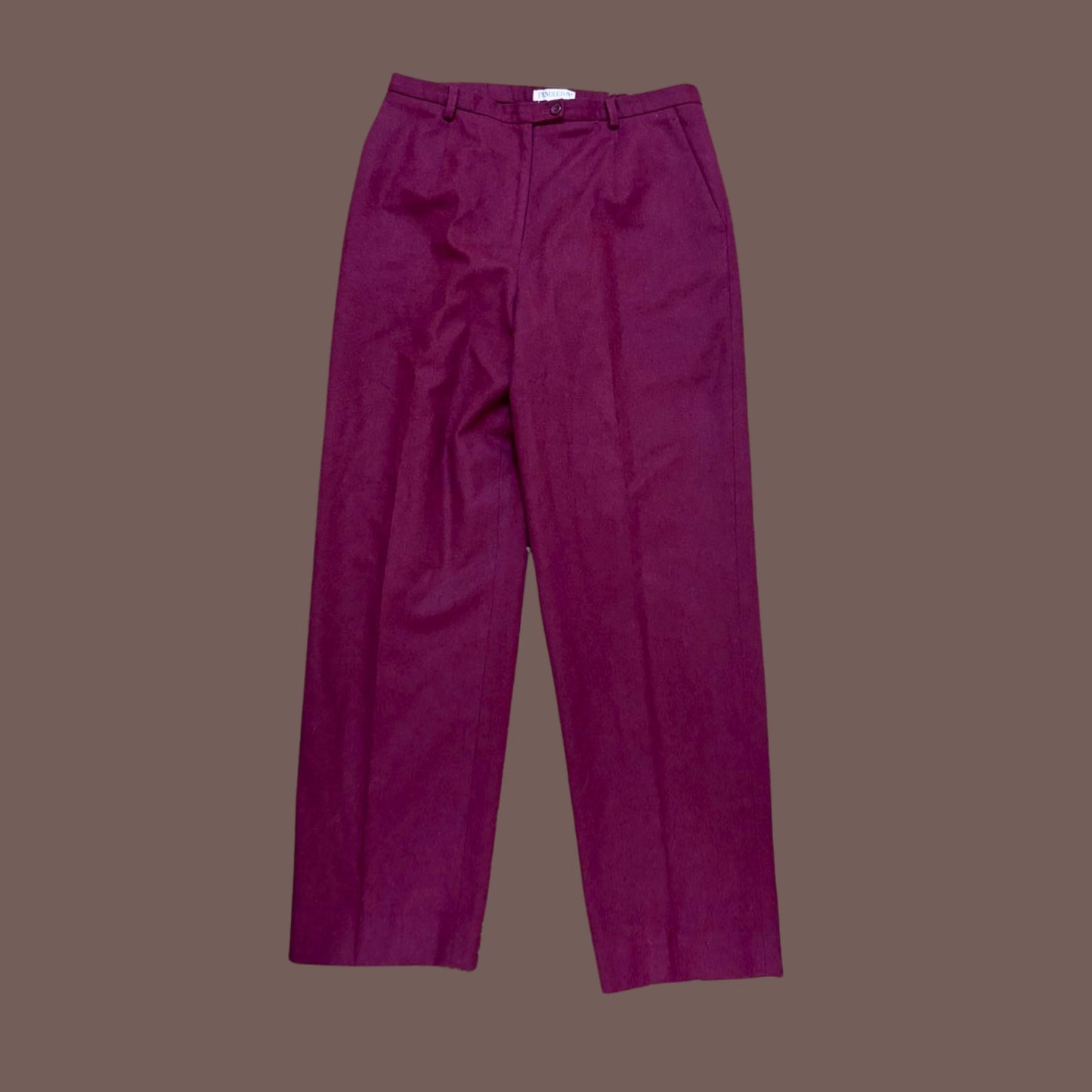 Vintage Pendleton Women’s Burgundy 100% Virgin Wool Trousers Size 14
