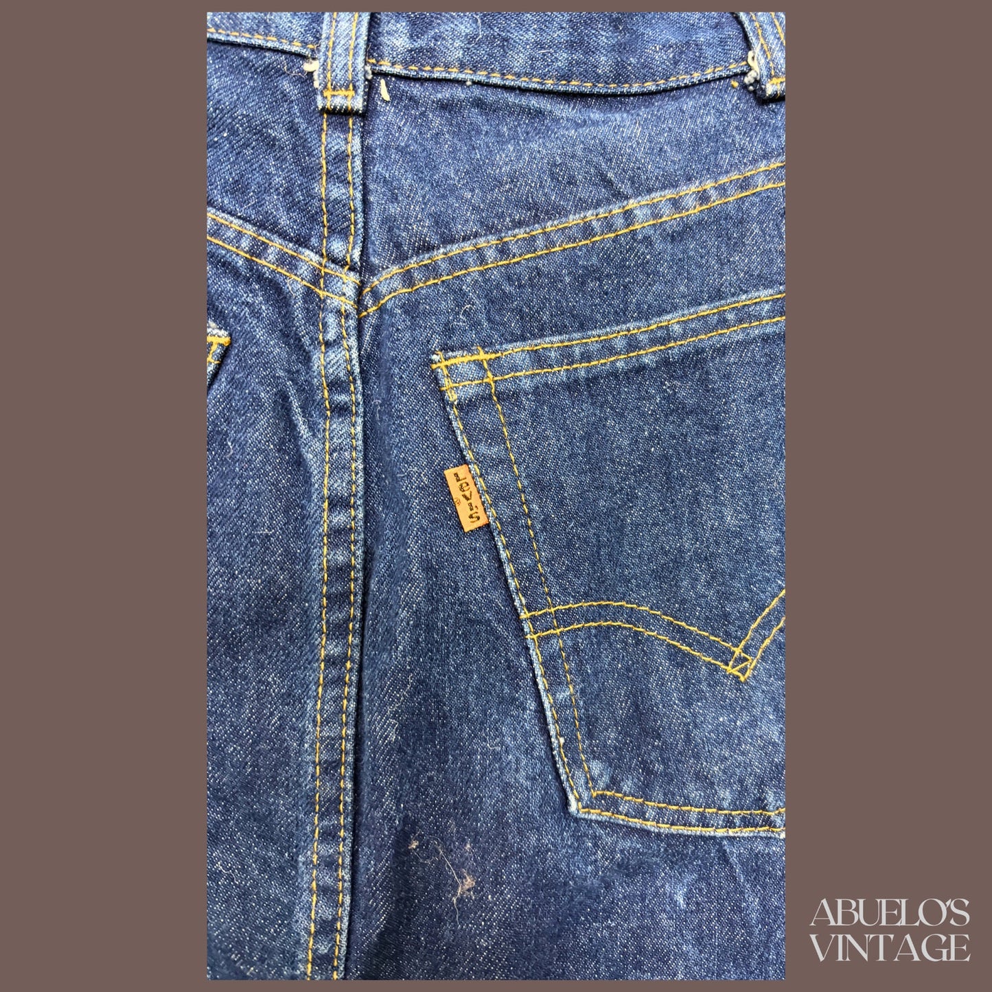 Vintage Levi’s Orange Tab Denim Skirt – 90s A-Line Classic