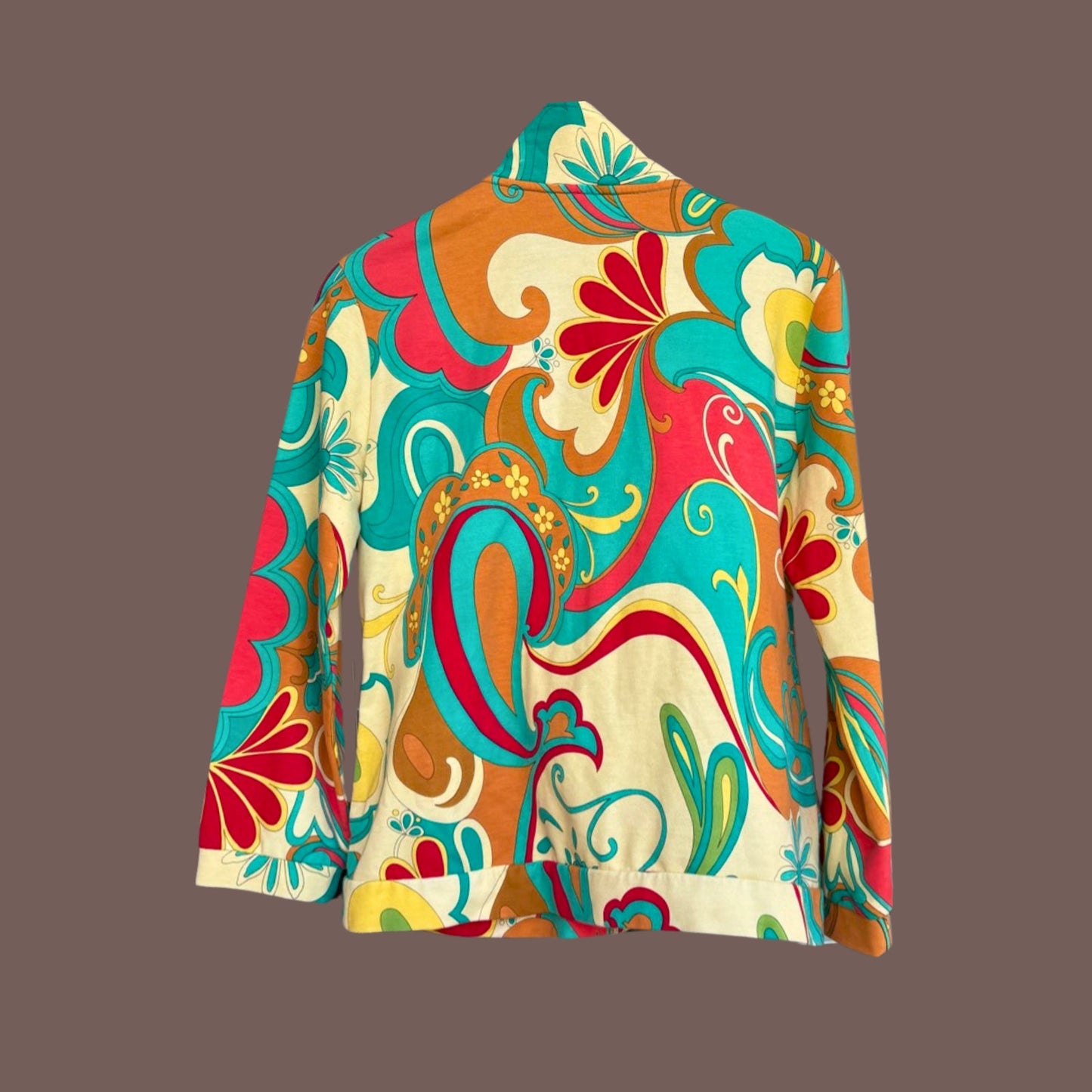 Vintage Mirror Image Psychedelic Zip-Up – Y2K Mod Rave