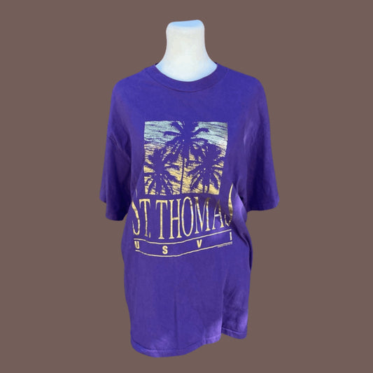 Vintage Hanes St. Thomas Graphic Tee – 1992 Tropical Archive