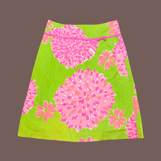 Lilly Pulitzer Floral A-Line Skirt – 2000s Resortcore