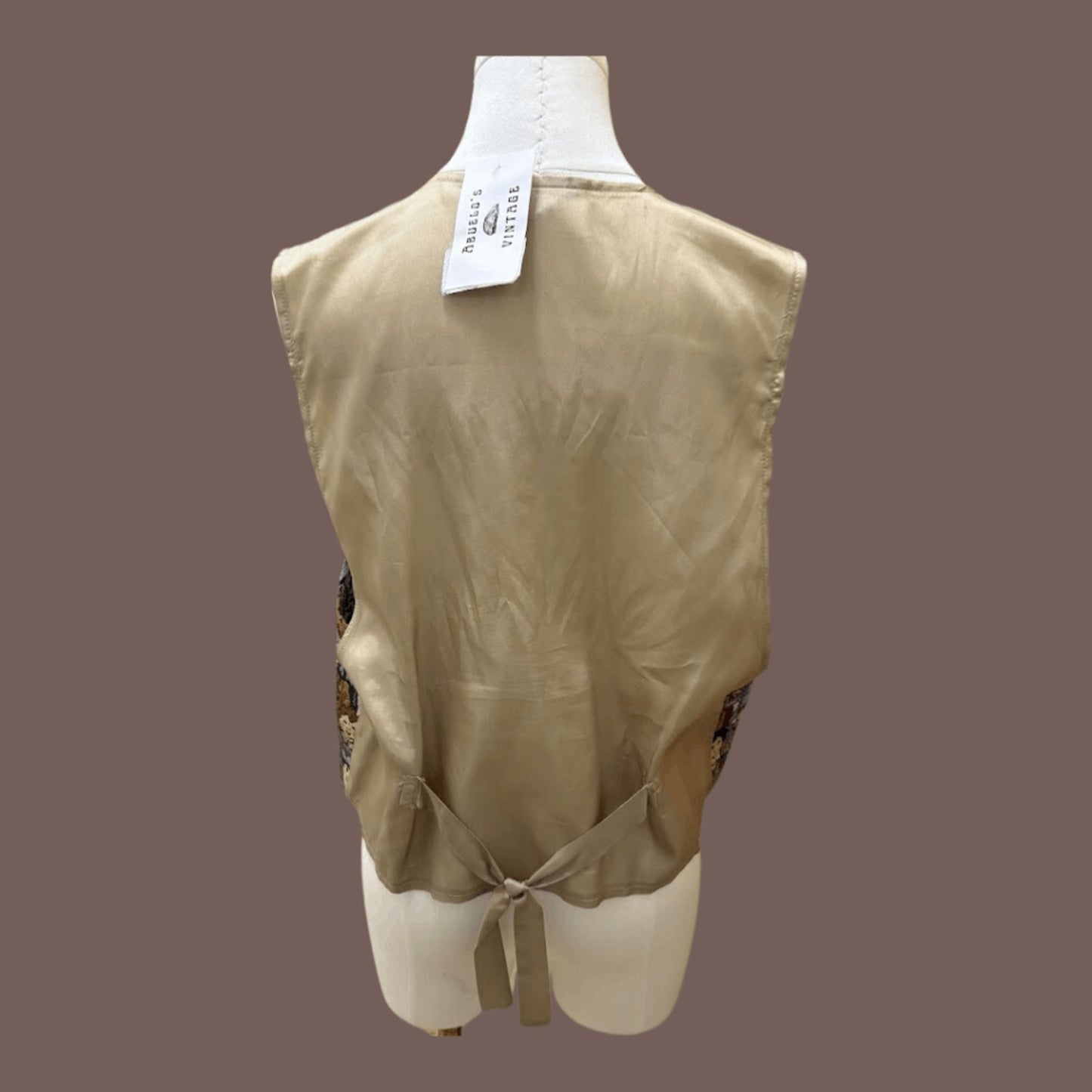 Vintage FACETS Tapestry Vest – 90s Children of the World Statement Vest