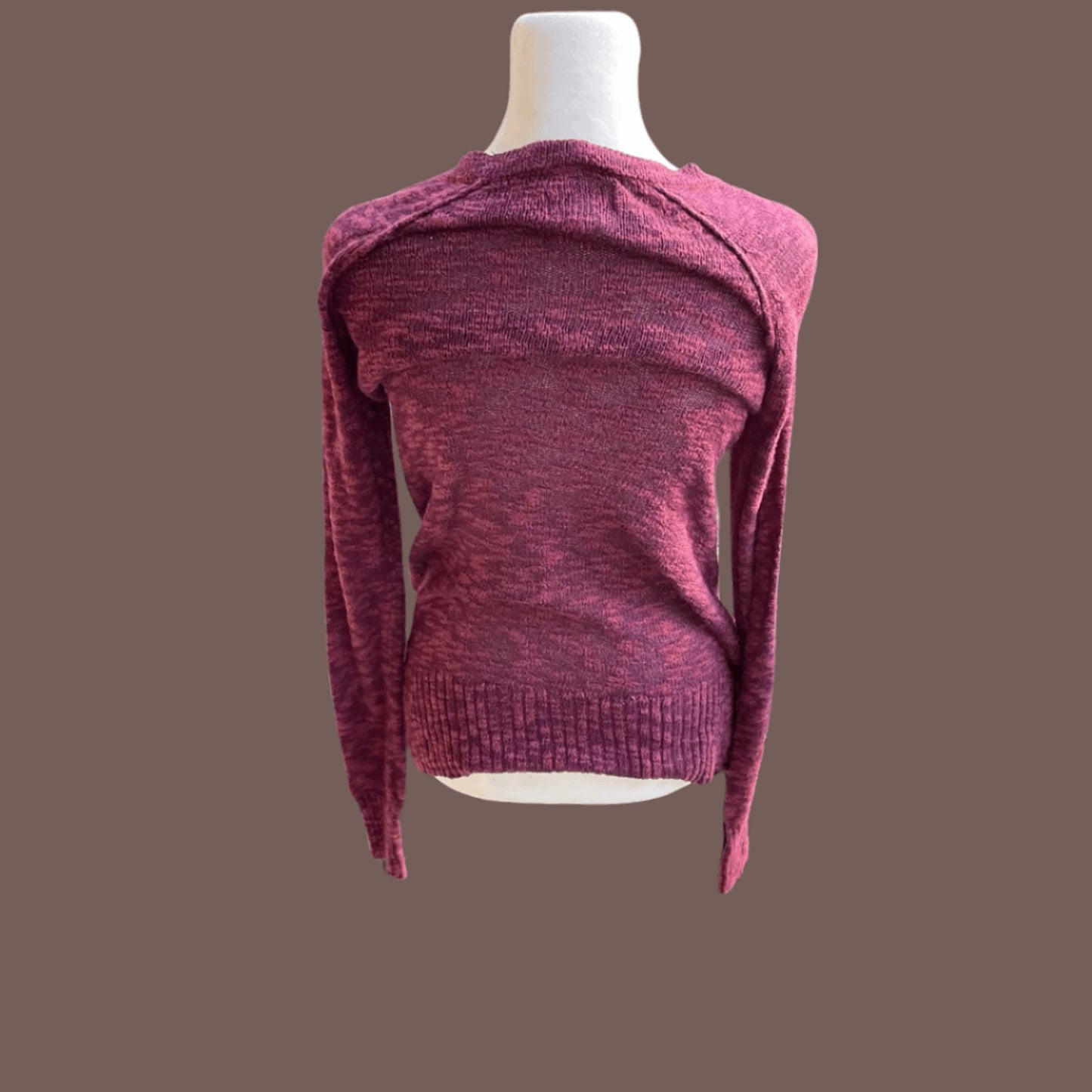 Vintage Mudd Maroon Knit Cardigan – Y2K Layered Look Essential