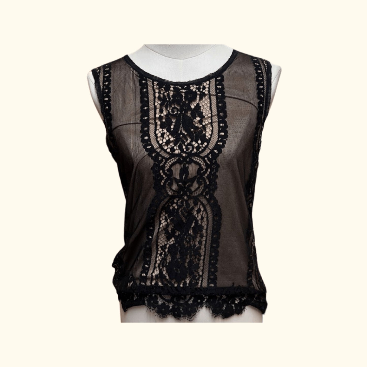 Vintage Max Studio Lace Tank Top – Y2K Indie Sleaze
