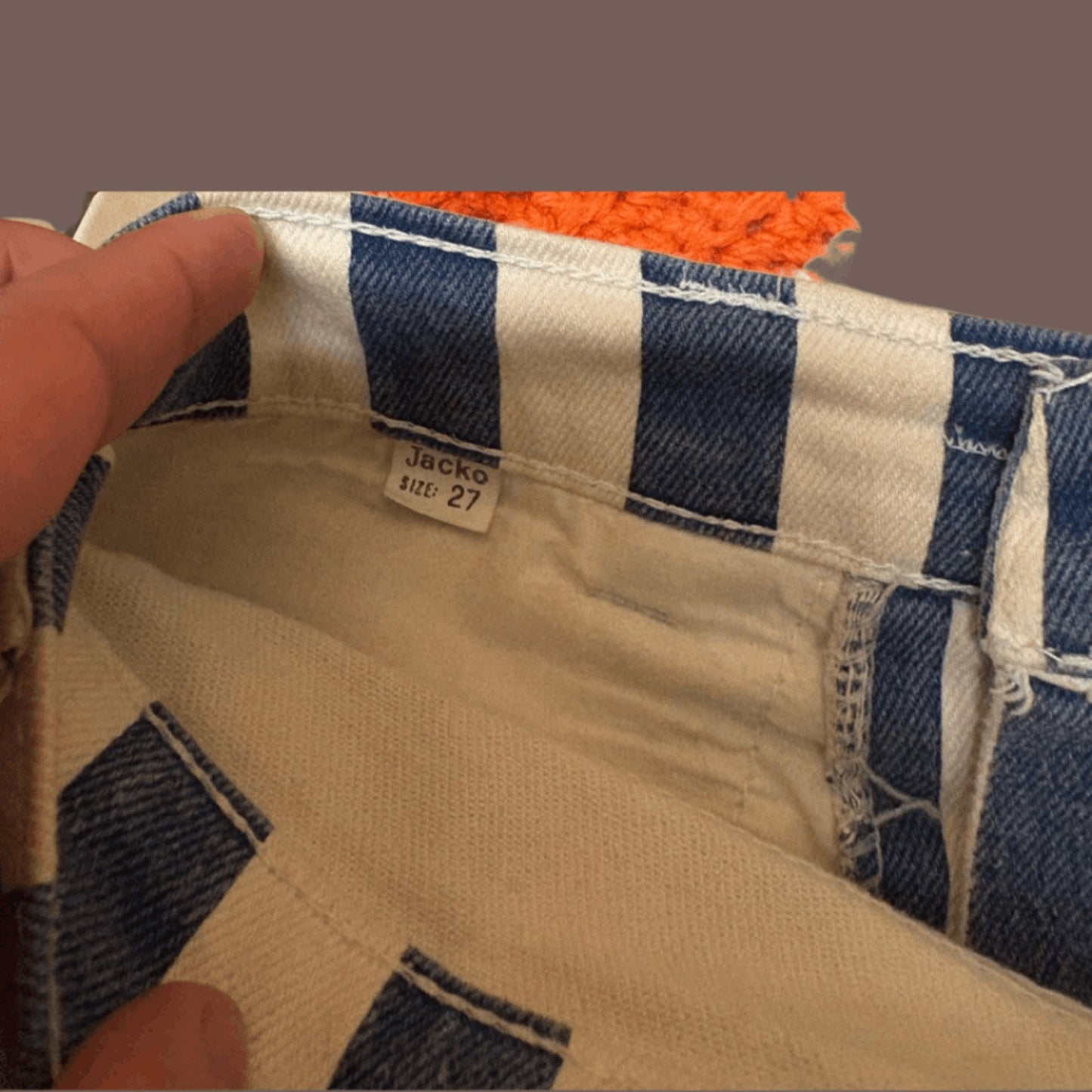 Vintage Jacko Jean Striped Slim Jeans – 90s Beetlejuice Energy