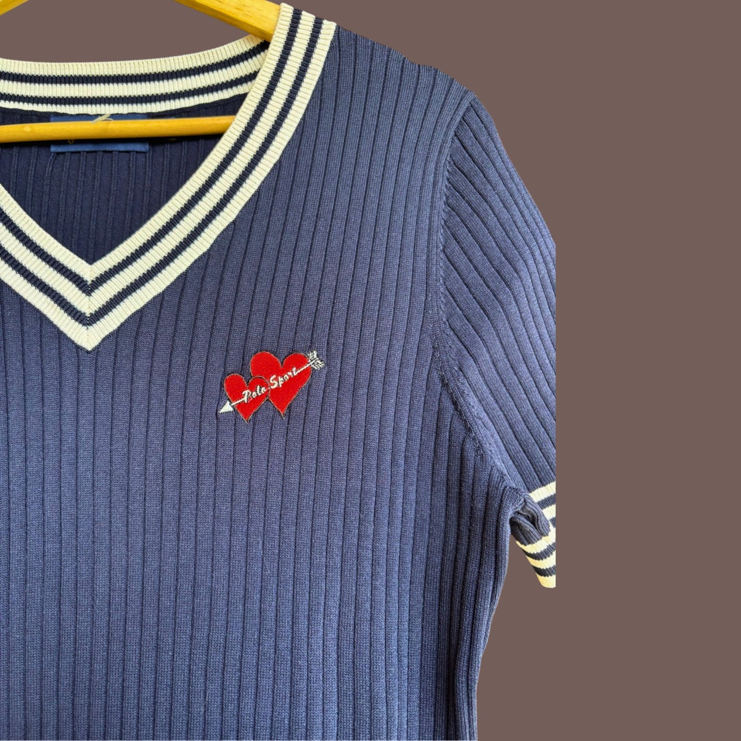 Vintage Polo Sport Knit Varsity Dress – 2000s Preppy Coquette