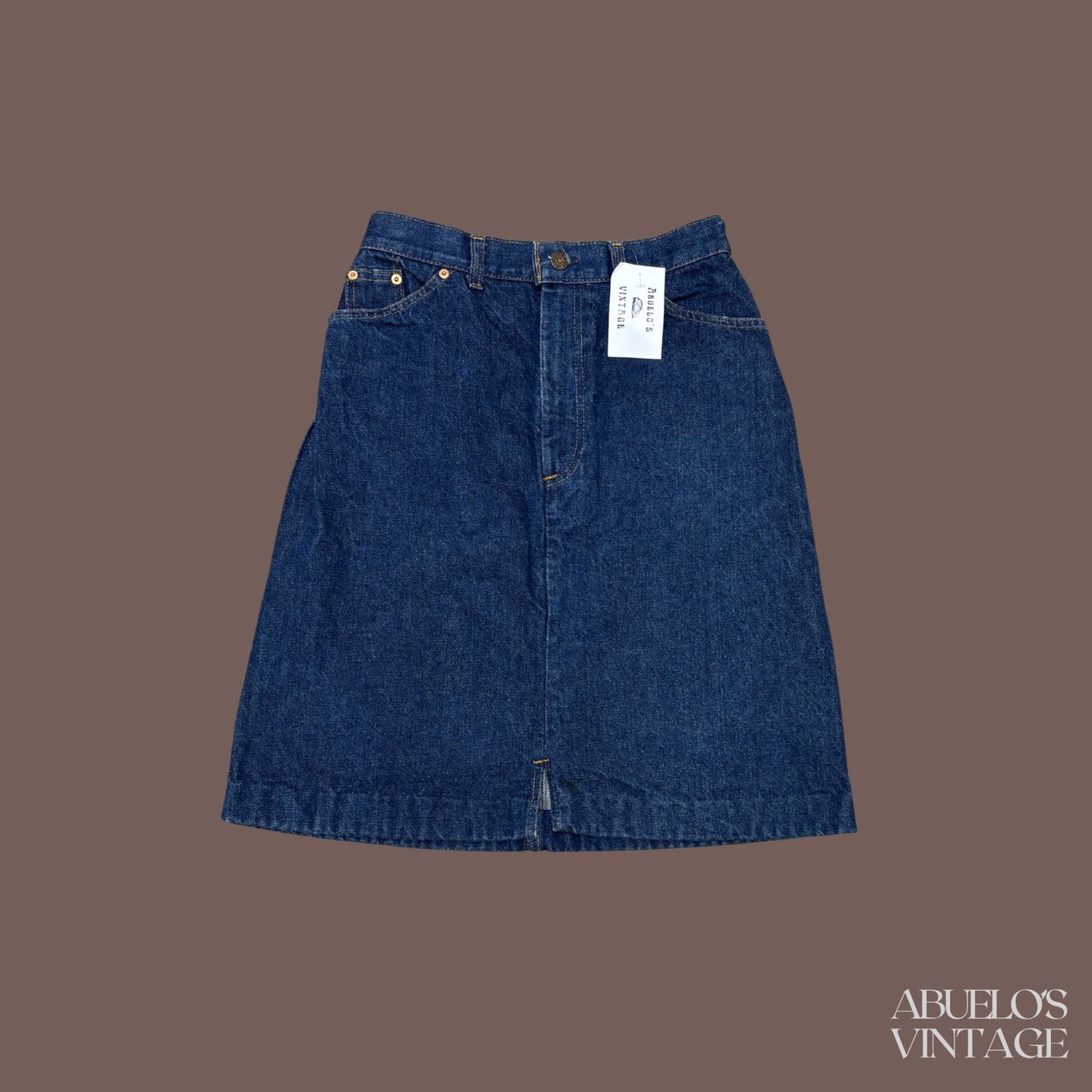 Vintage Levi’s Orange Tab Denim Skirt – 90s A-Line Classic