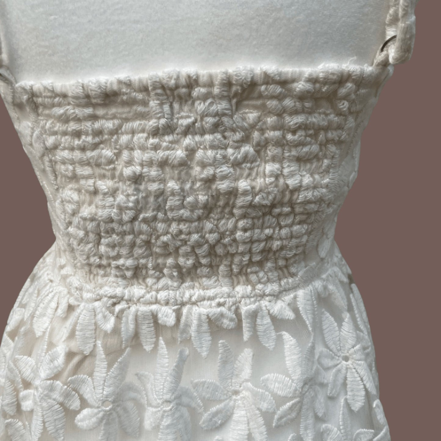 Vintage Forever 21 Embroidered Floral Mini Dress – 2010s Coquette Revival