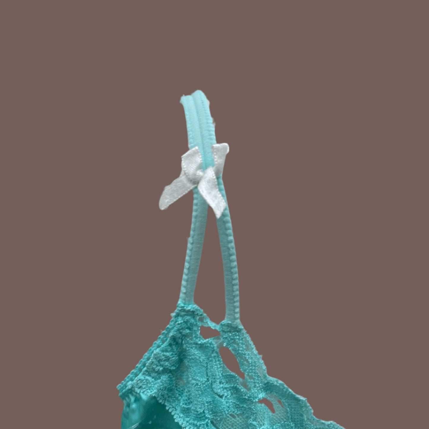 Vintage Thalia Sodi Lace Trim Slip Dress – Seafoam Satin Coquette