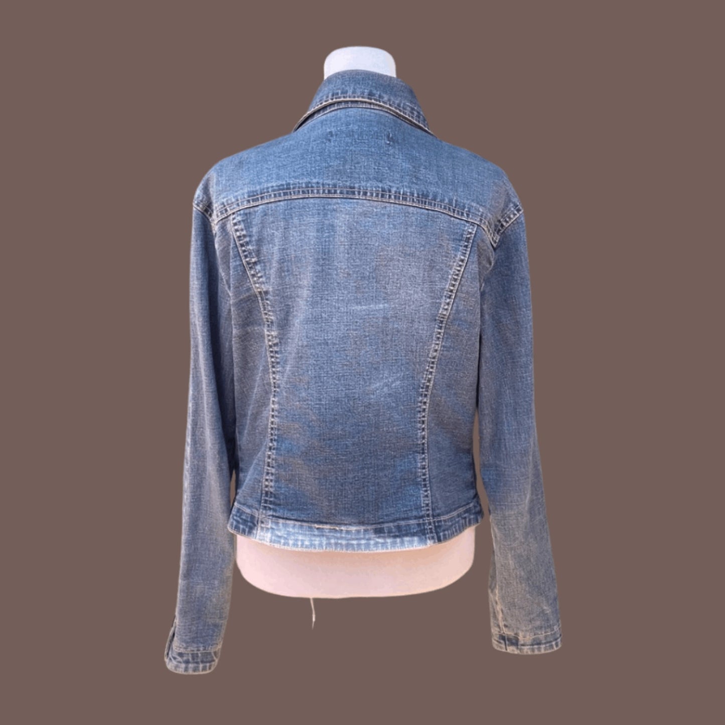 Retro Live a Little Cropped Denim Jacket – 90s Y2K Cool Girl Core