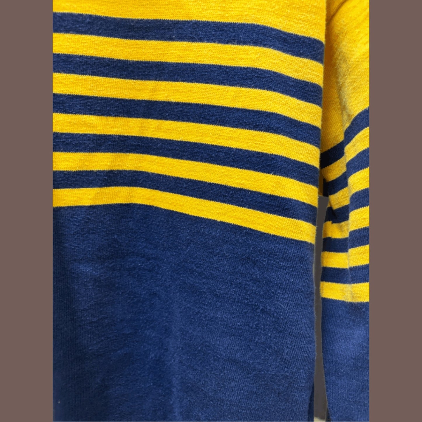 Vintage Canterbury NZ Rugby Shirt – Gold & Navy Striped 90s Collegiate Classic