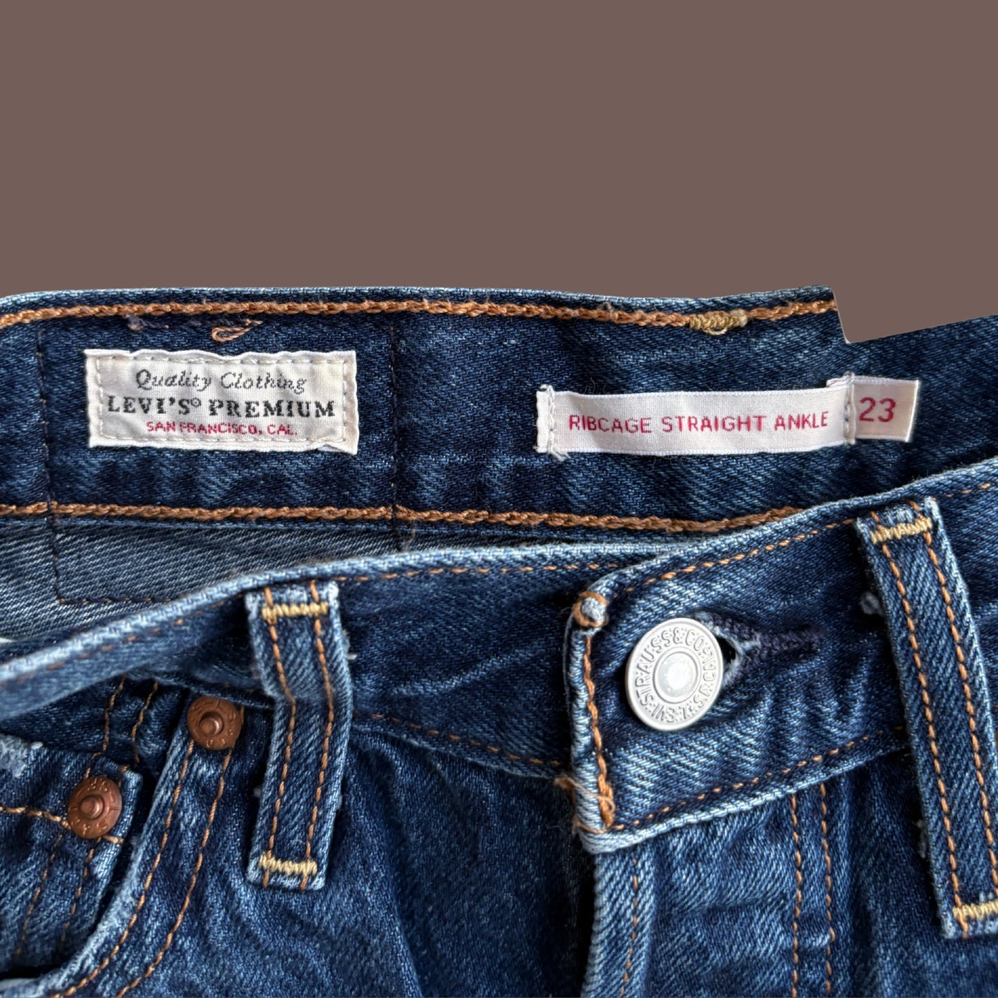 Levi’s Ribcage Straight Ankle Jeans – Dark Wash 90s Core