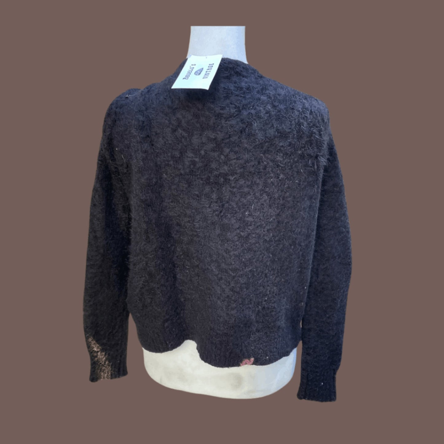 Vintage Jessica Simpson Fuzzy Floral Knit Sweater – 2010s Granny Glam