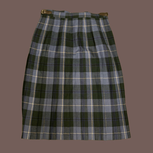 Vintage Pure Wool Plaid Kilt Skirt – 80s Highland Academia