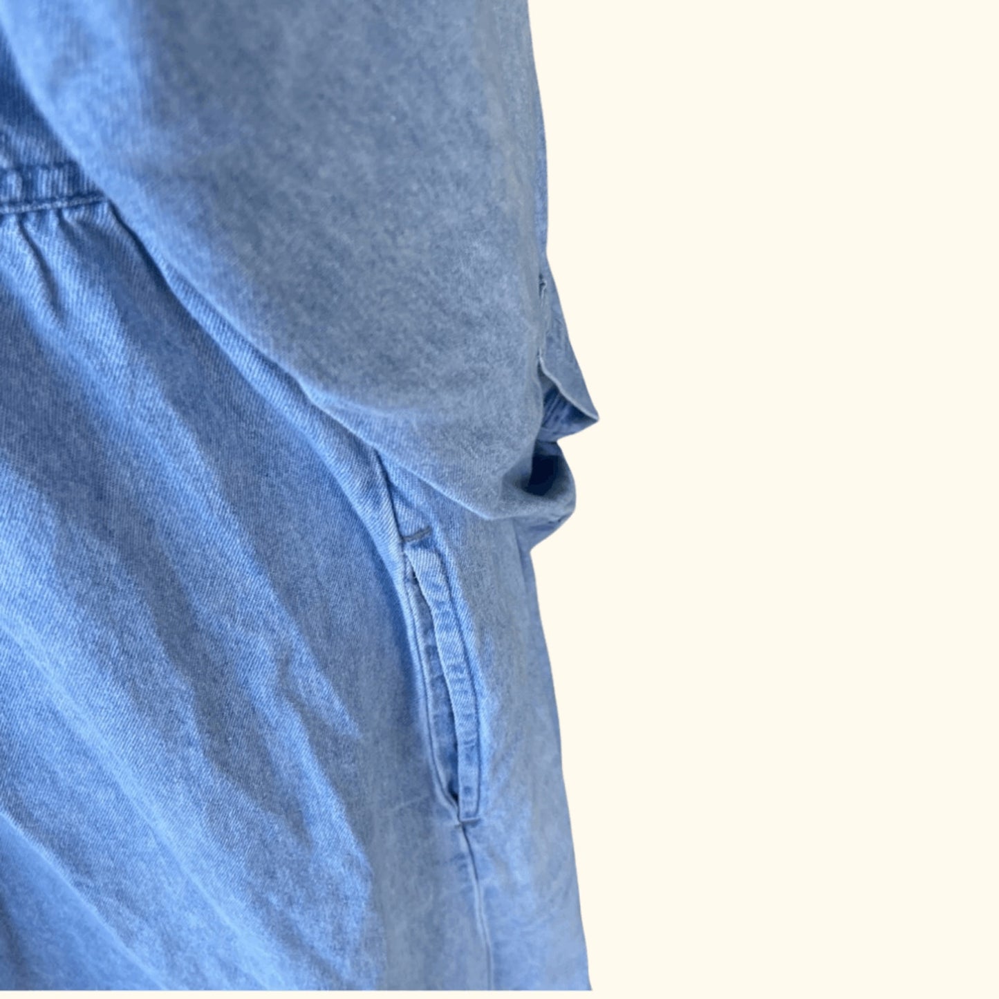 Vintage Fads Denim Shirt Dress – 90s Light Academia Workwear