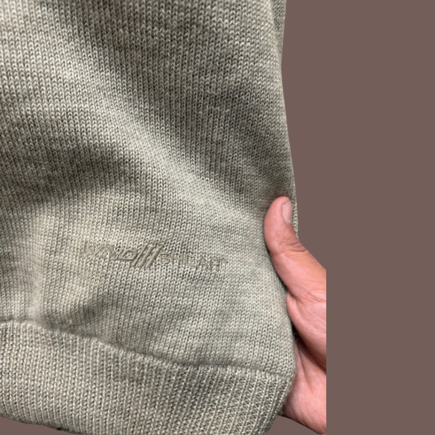 Vintage Cabela’s Beige Wool Blend Half-Zip Sweater – Outdoor Heritage Layer