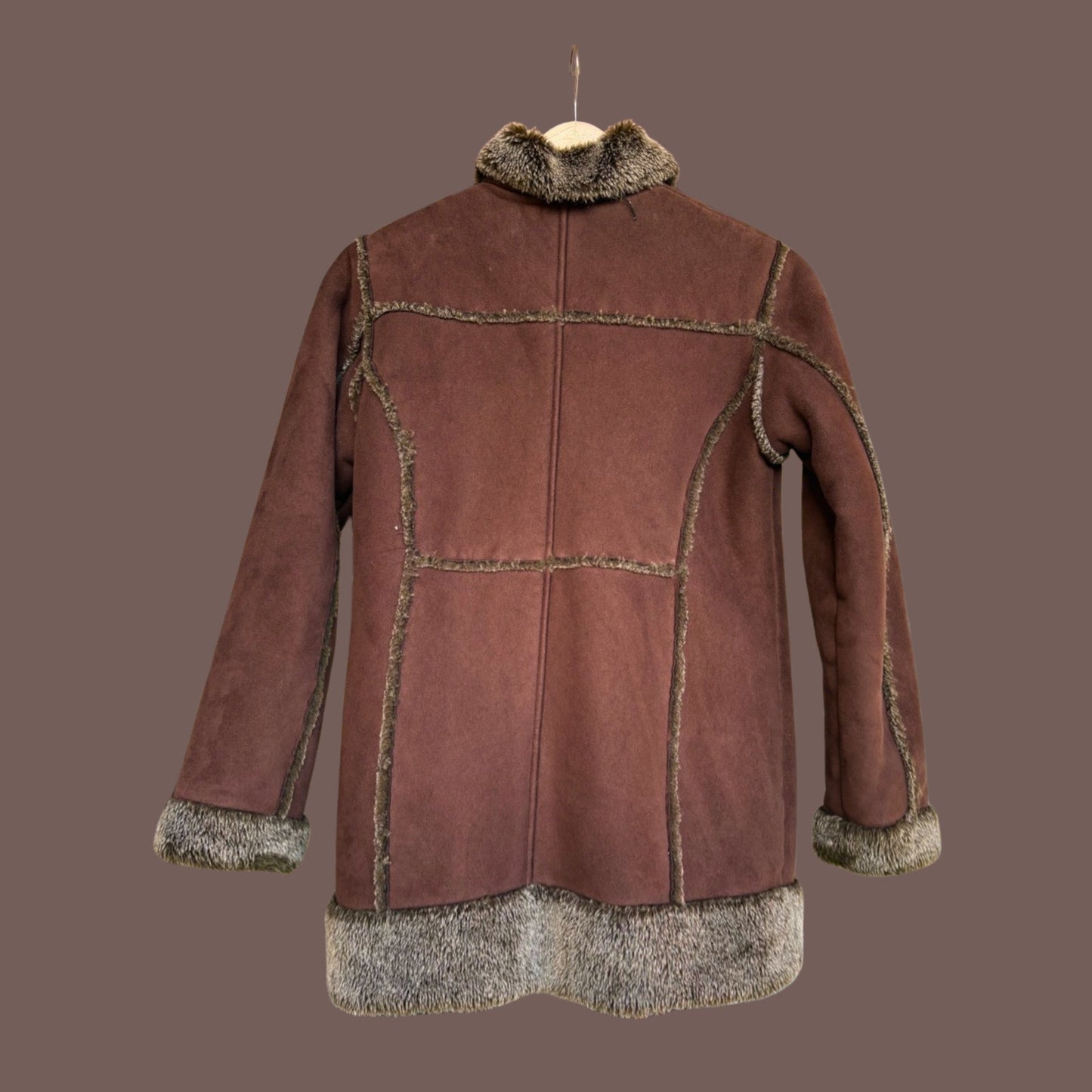 Vintage Cherokee Faux Shearling Coat – 90s Winter Staple