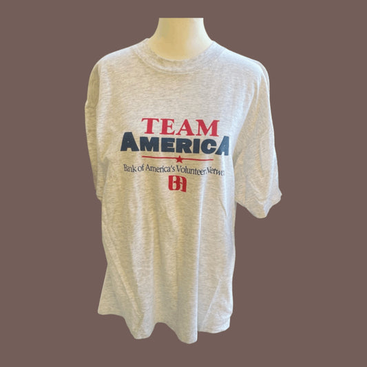 Vintage Oneita Graphic Tee – 80s Corporate Americana