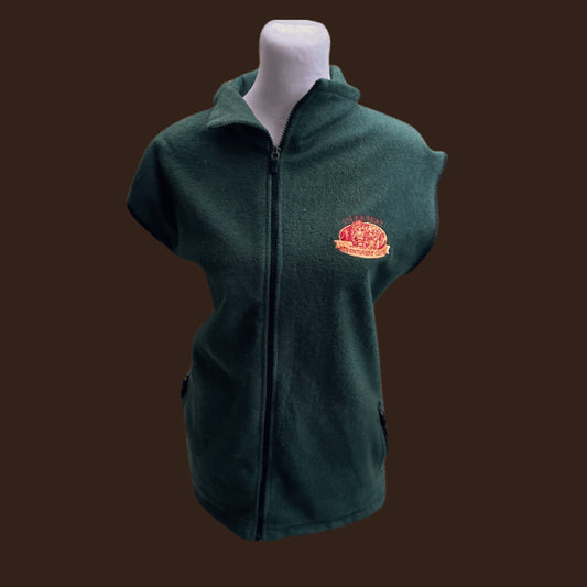 Vintage Overseas Adventurer’s Club Green Fleece Vest – 90s Outdoorscore