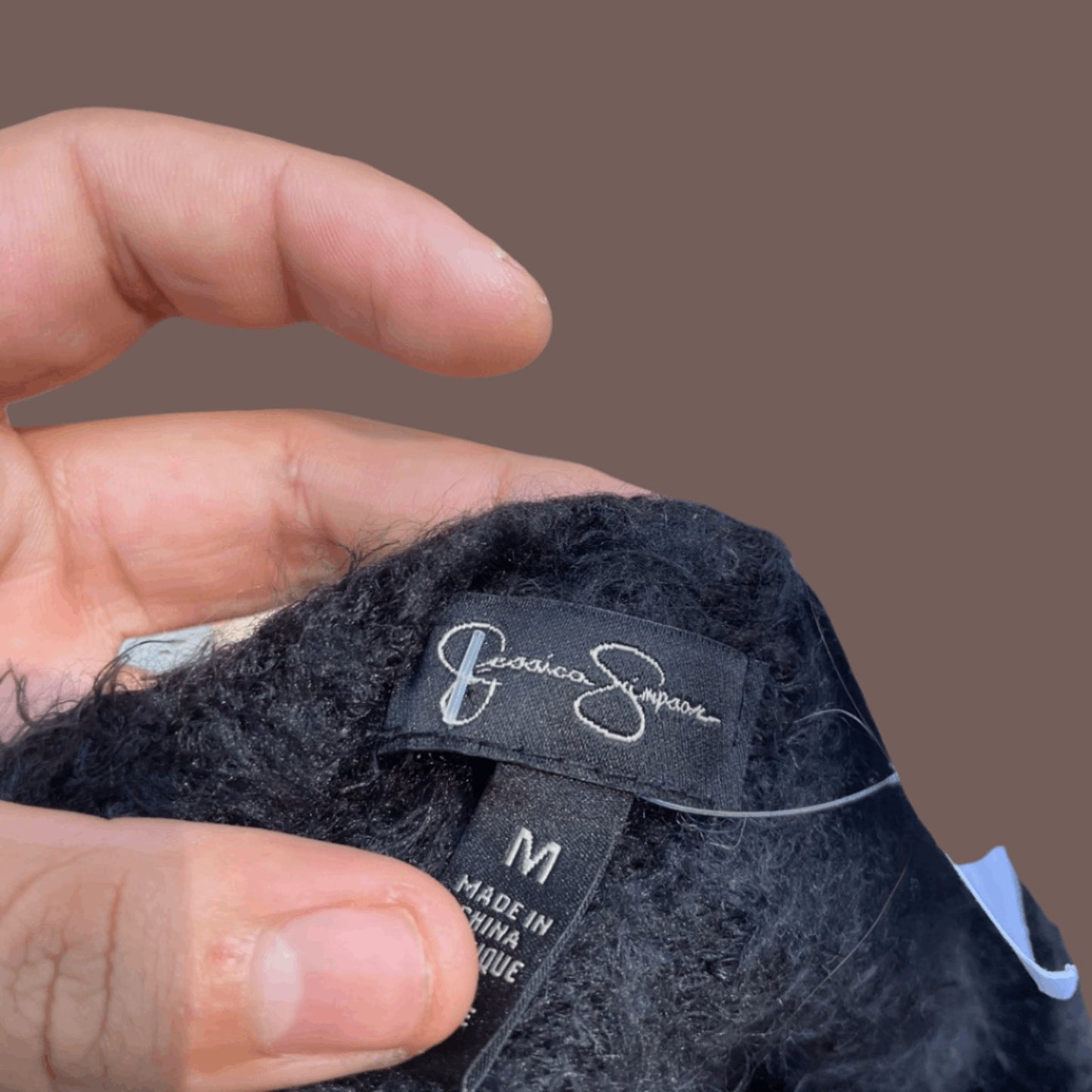 Vintage Jessica Simpson Fuzzy Floral Knit Sweater – 2010s Granny Glam