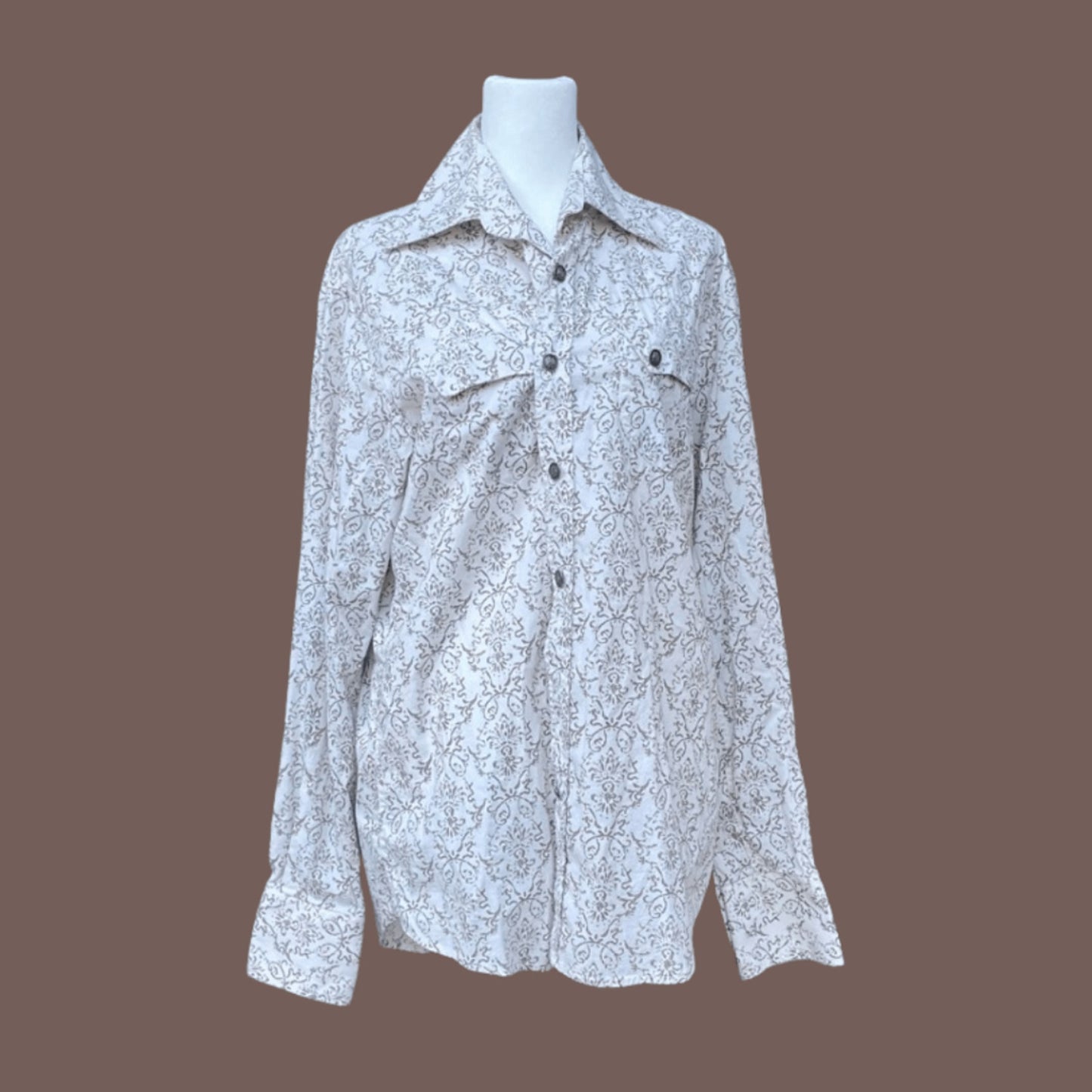 Vintage Adiktd Skull Graphic Button Down – Y2K Western Revival