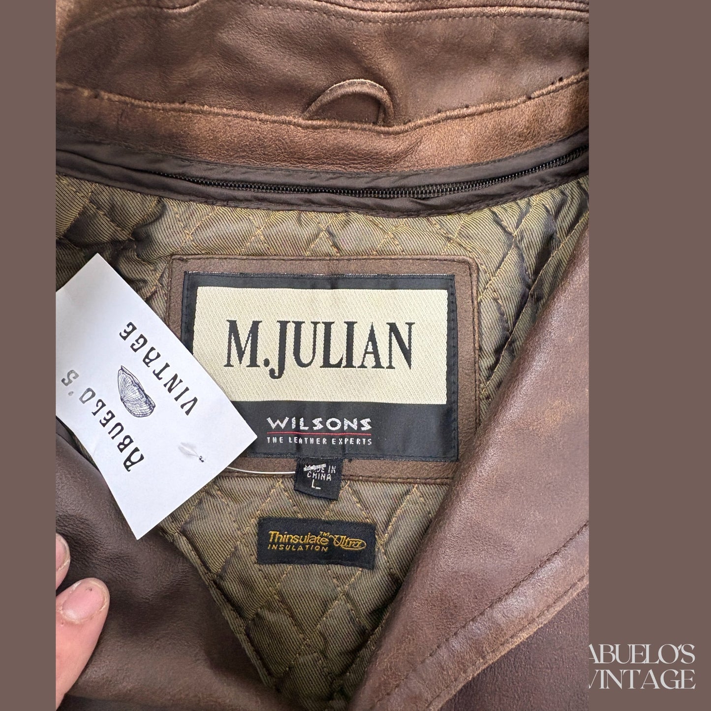 Vintage M. Julian Brown Leather Car Coat – 90s Heritage Minimalist