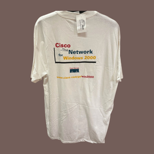 Vintage Cisco Windows 2000 Promo Tee – Y2K Techcore