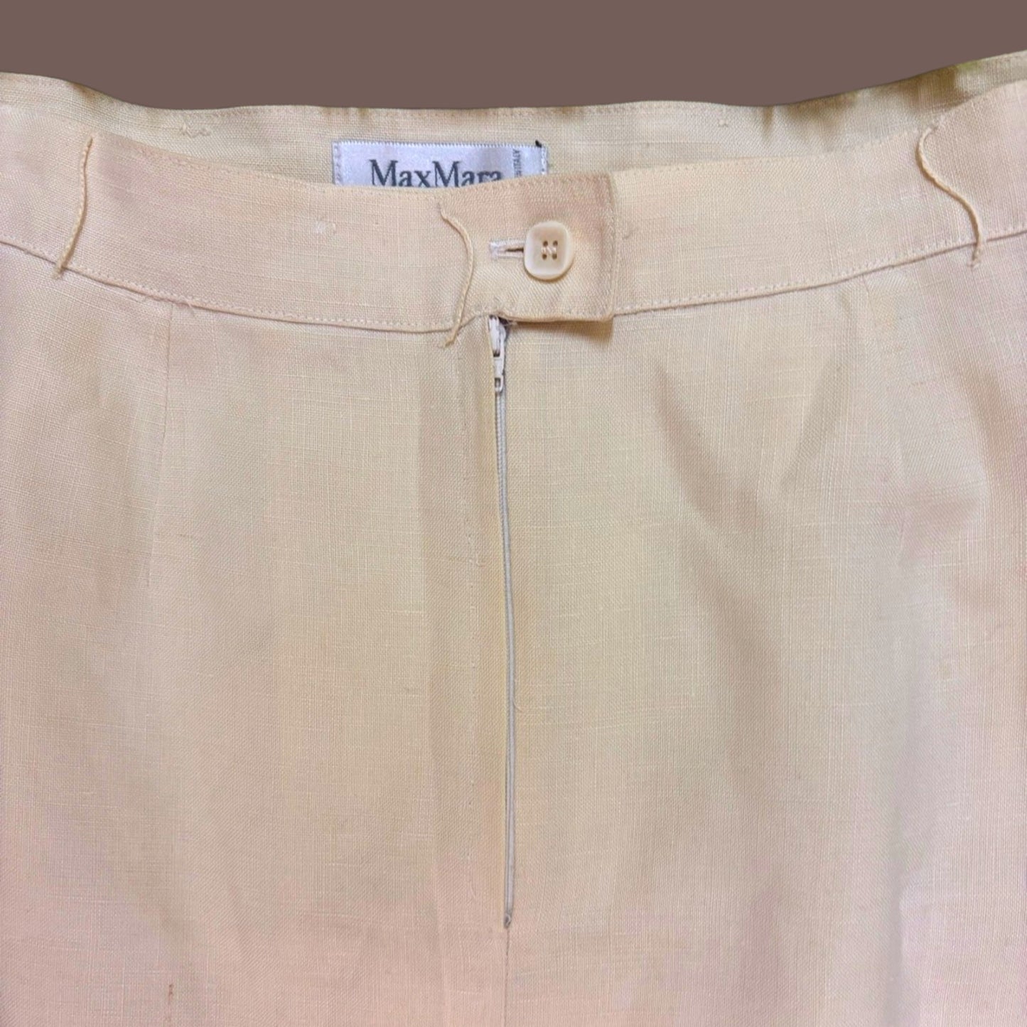 Vintage MaxMara Linen Pencil Skirt – Italian Minimalist Classic