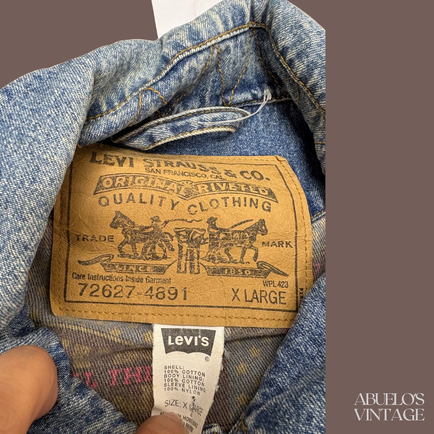 Vintage Levi’s Denim Cinch Waist Jacket – 90s Workwear