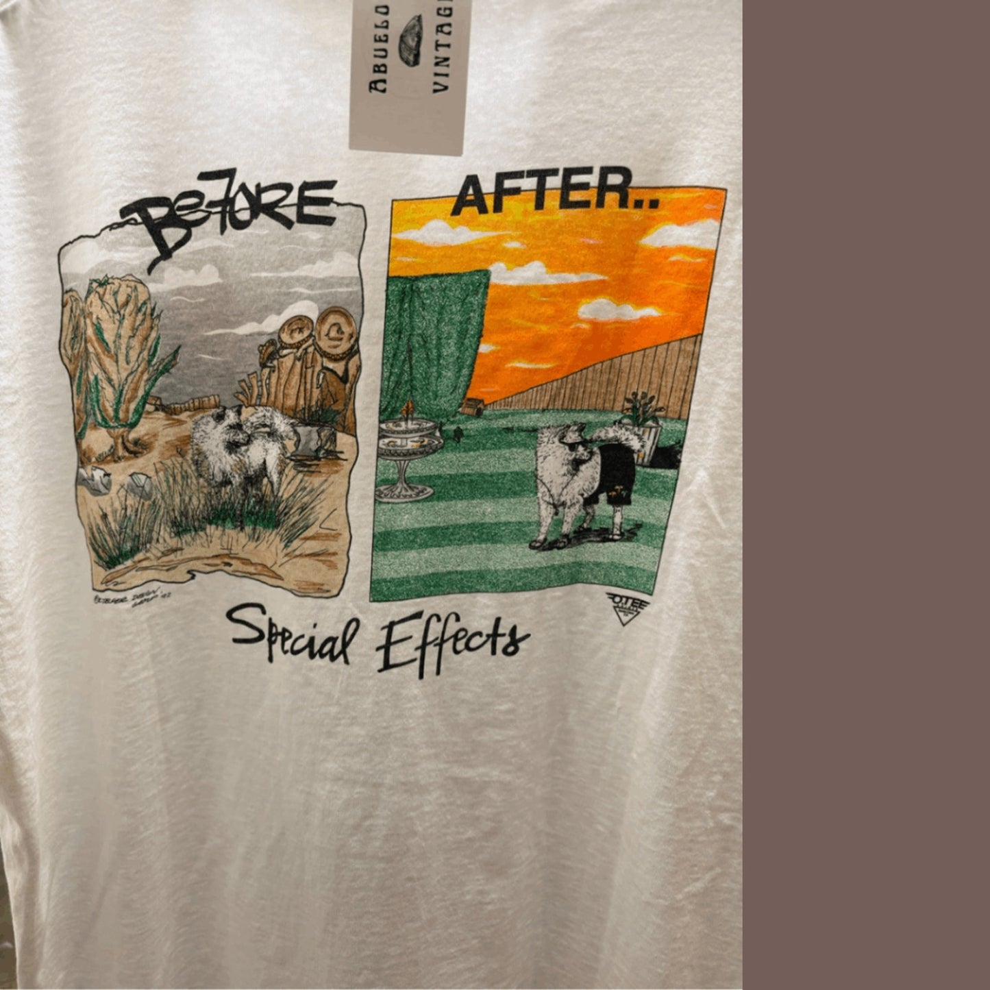 Vintage Fruit of the Loom T-Shirt K. Telfer 1992 Special Effects XXL 90s USA