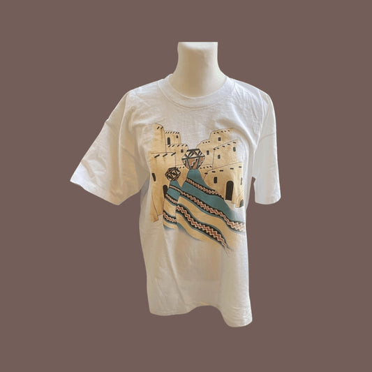 Vintage Habitat Desert Pueblo Graphic Tee – 90s Southwestcore Classic