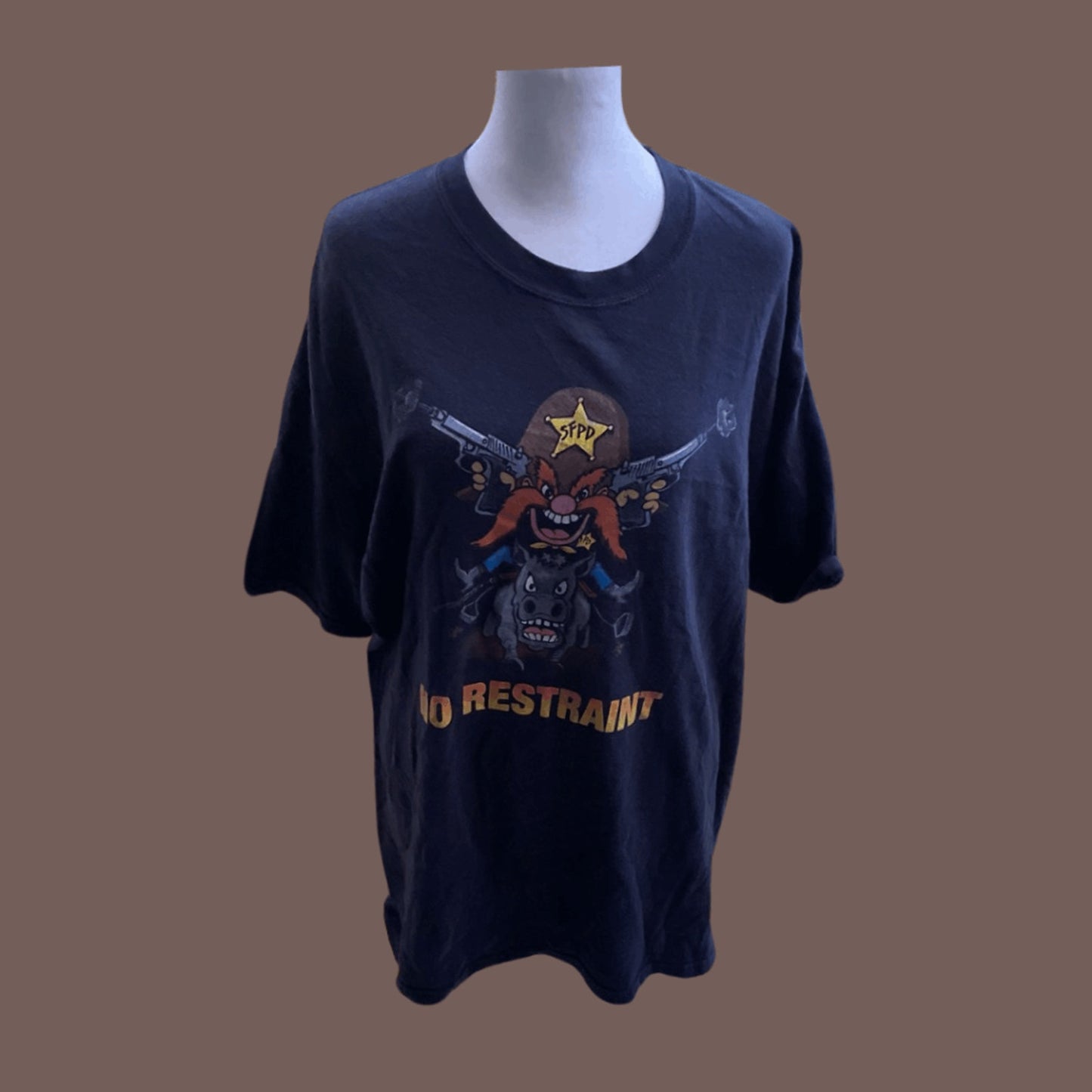 Vintage Hanes Anti-Cop Graphic Tee – 90s Protest Satire