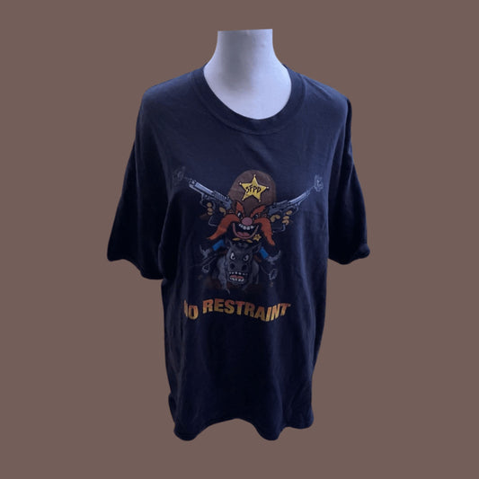 Vintage Hanes Anti-Cop Graphic Tee – 90s Protest Satire