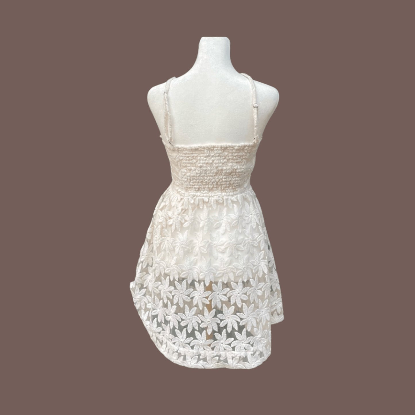 Vintage Forever 21 Embroidered Floral Mini Dress – 2010s Coquette Revival