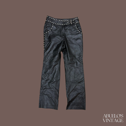 Vintage Harley-Davidson Studded Leather Pants – Y2K Biker Core