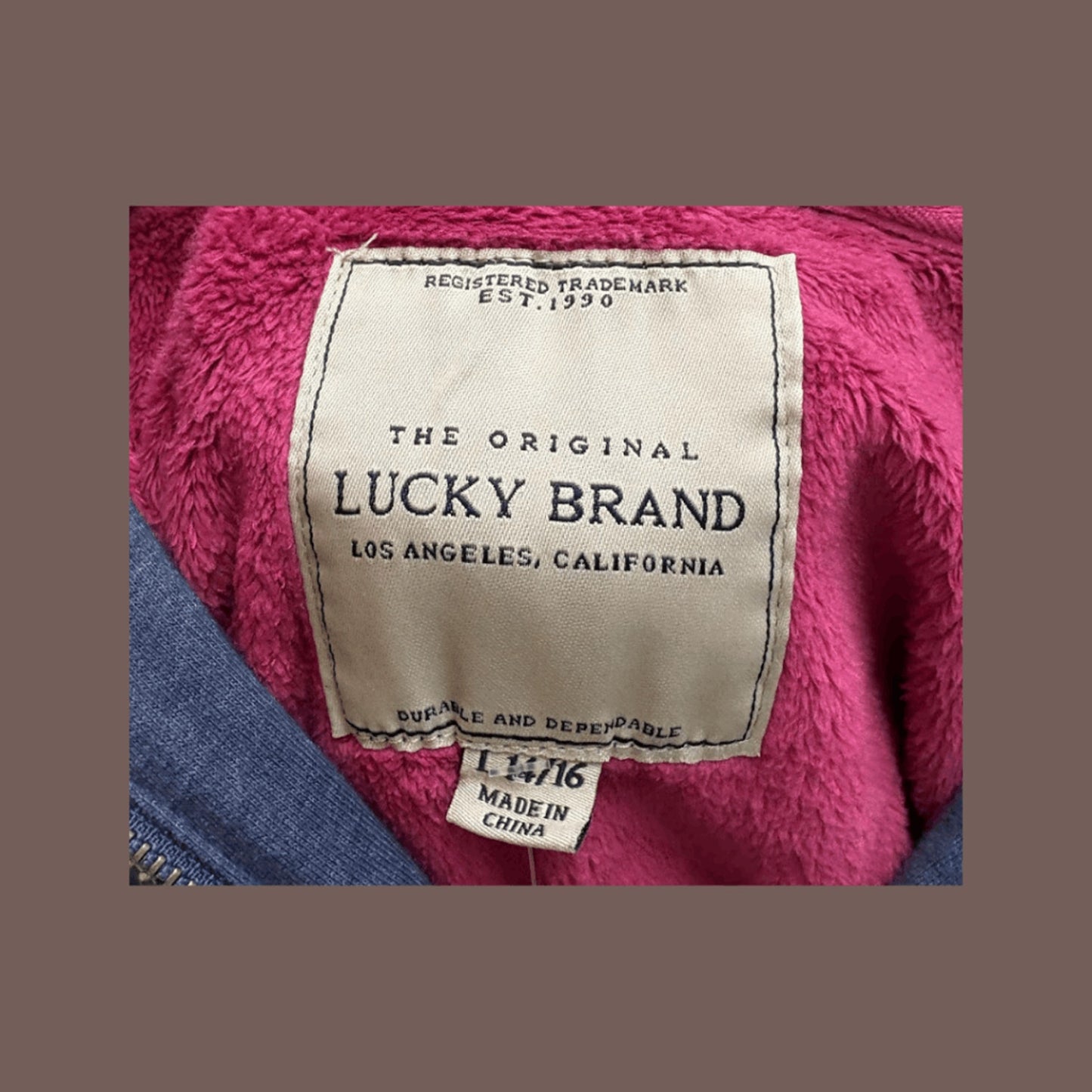 Vintage Lucky Brand Faux Fur Zip Hoodie – Y2K Winter Cozy
