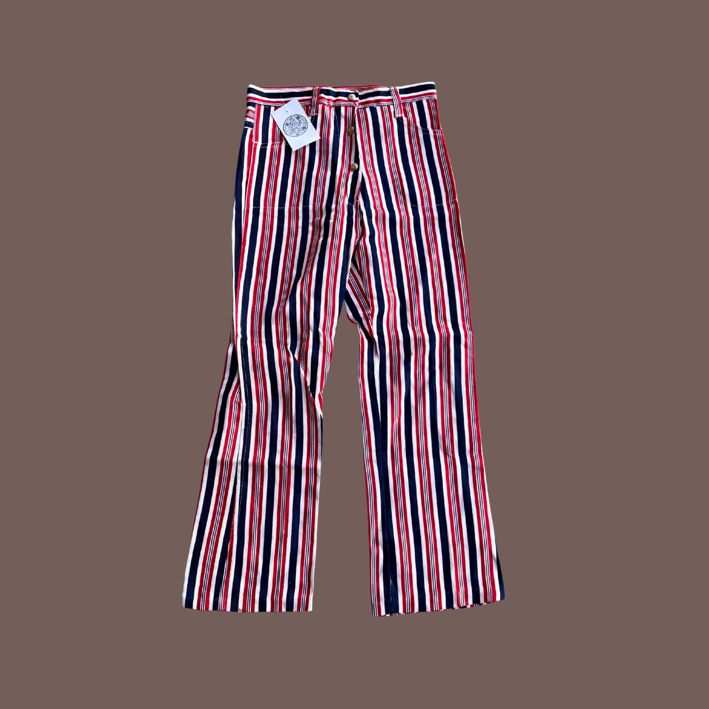 Vintage Twin Fashions Striped Flare Pants – 70s Americana