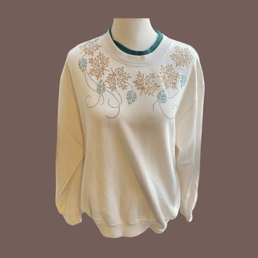 Vintage Trilllogy by Morning Sun Snowflake Gem Sweater – Cozy Cottagecore Glam