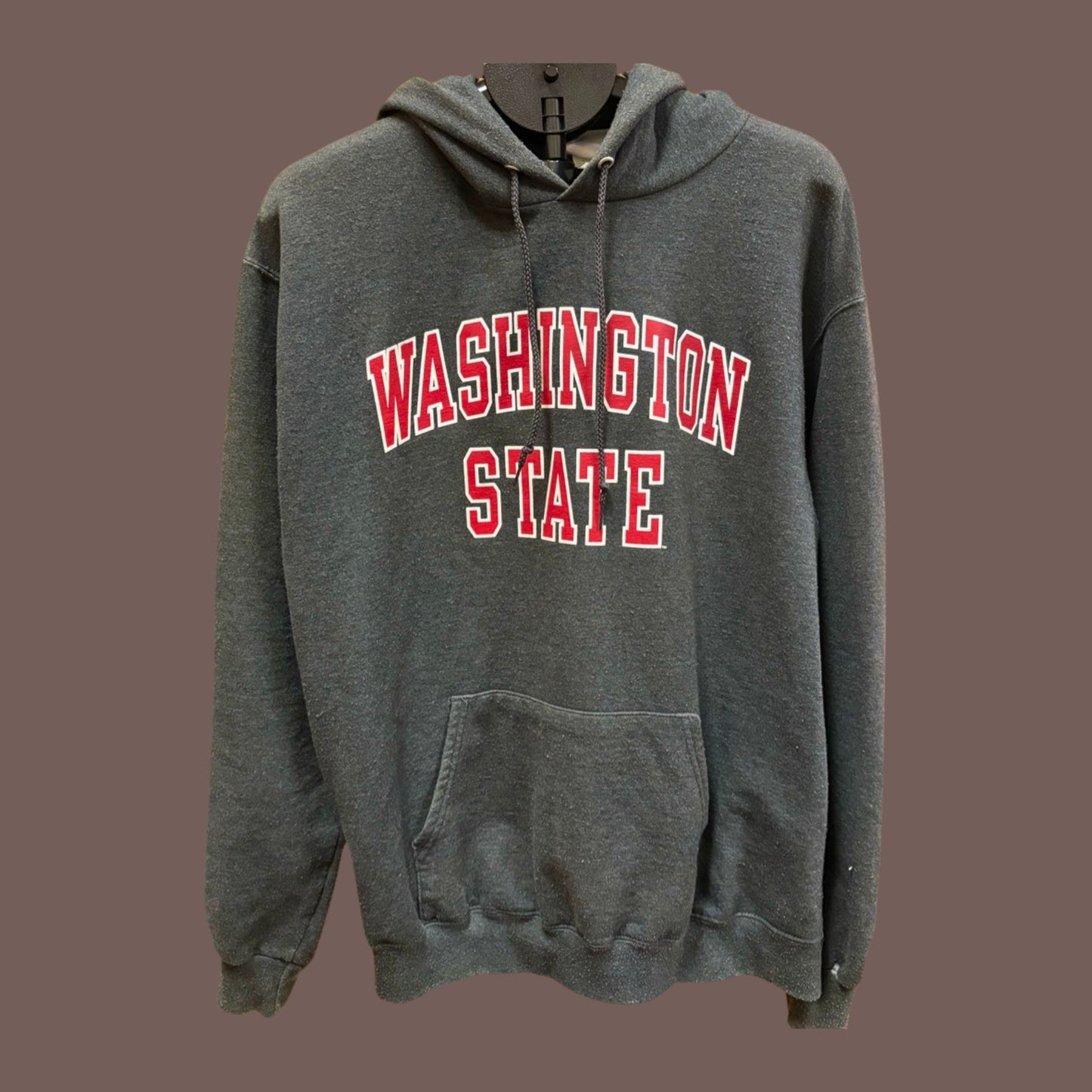 Vintage Champion Washington State Men’s Charcoal Collegiate Hoodie Size L